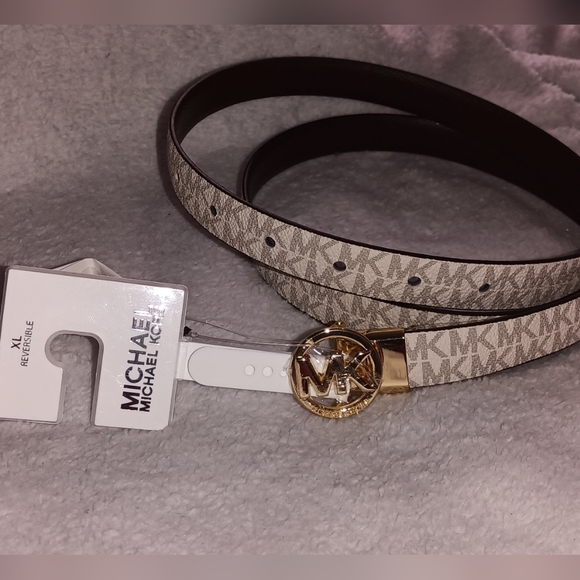 Michael Kors Accessories - Michael Kors cream and Gold women's belt. Size XL. New